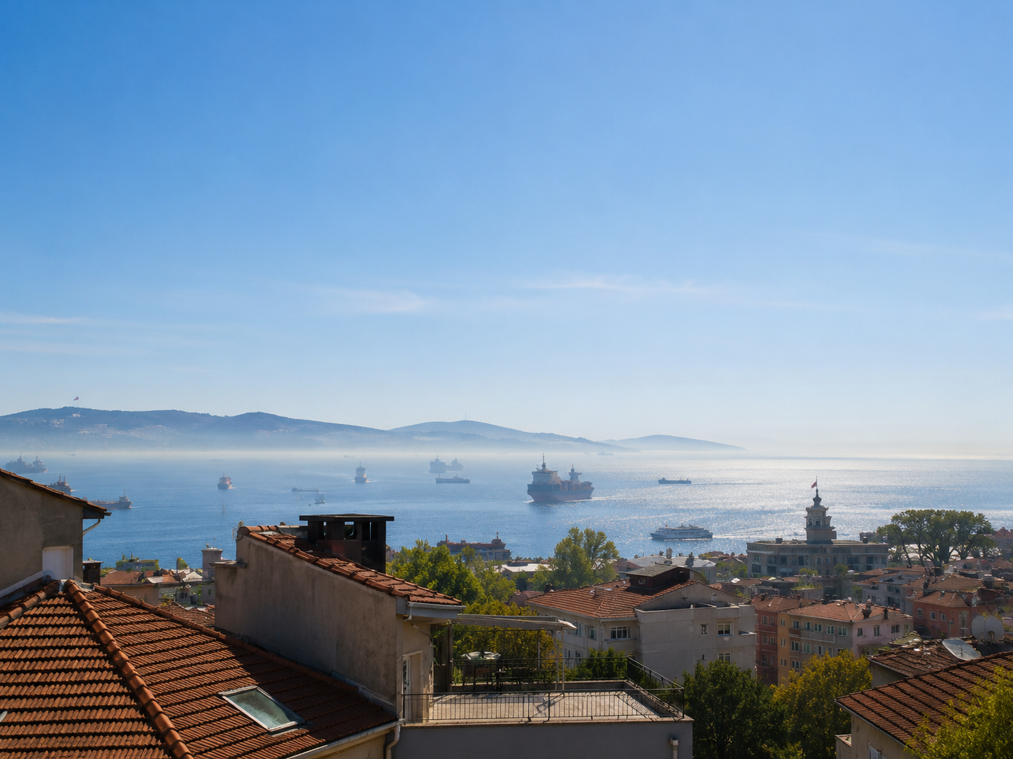 1+1 apartment with Bosphorus view, Abbasağa, Beşiktaş