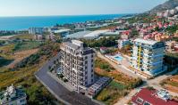 AL-1036-1, Sea view apartment (5 rooms, 3 bathrooms) with balcony and spa area in Alanya Ishakli