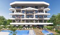 AL-1098-1, New building apartment (2 rooms, 1 bathroom) with balcony and pool in Alanya Oba
