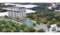 AL-1109-1, Brand-new apartment (2 rooms, 1 bathroom) with balcony and pool in Alanya Oba