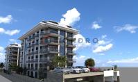 AL-1113-1, Sea view property (2 rooms, 1 bathroom) with mountain view and balcony in Alanya Mahmutlar