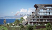 AL-1121-1, Sea view real estate (3 rooms) with balcony and spa area in Alanya Kargicak