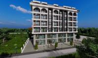 AL-1127-1, Sea view real estate (3 rooms, 2 bathrooms) with balcony and pool in Alanya Mahmutlar