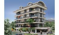 AL-1179, New building real estate (2 rooms, 1 bathroom) with balcony and pool in Alanya Oba
