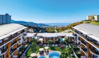 AL-1184-1, Mountain view real estate (9 rooms, 6 bathrooms) with perspective on the Mediterranean Sea and terrace in Alanya Kargicak