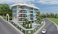 AL-1227-2, New building property (3 rooms, 1 bathroom) with balcony and pool in Alanya Turkler