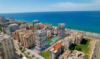 AL-1274, Beachfront apartment with perspective on the Mediterranean Sea and balcony in Alanya Mahmutlar