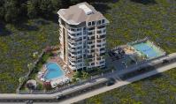 AL-948-5, Sea view property (3 rooms, 1 bathroom) with mountain panorama and balcony in Alanya Avsallar