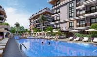 AL-1281, New building property (2 rooms, 1 bathroom) with balcony and pool in Alanya Oba