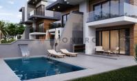 AN-2200, Brand-new villa (6 rooms, 3 bathrooms) with pool and balcony in Antalya Aksu