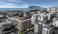 AL-1777, Sea view property (2 rooms, 1 bathroom) near the beach with underground parking space in Alanya Oba