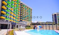 AL-1878, New 1+1 Apartment (55 m²) on the 1st Floor with Balcony, Large Pool with Aqua Park, Sauna and Gym – Avsallar