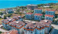 AL-2180, Sea-View Duplex 150 m from the Beach – Furnished 140 m² 2+1 with Four Balconies, Indoor Pool and Hamam, Kestel