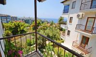 AL-2195, Full Sea View from Three Balconies – Furnished 100 m² 2+1 with Garden, 300 m to the Beach, Kargicak
