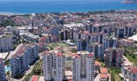 AL-2220, Glazed Balcony with Sea and Castle Views – Furnished 100 m² 2+1 Top-Floor Flat, Pool with Slides, Cikcilli