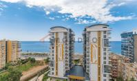 AL-2295, Sea-Front Tower with Pool Park and Sea Views: Furnished 55 m² 1+1 on the 10th Floor, Mahmutlar