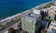 AL-2313, Beachfront Tower with Aquapark and Wide Sea Views: Furnished 65 m² 1+1 on the 1st Floor, Mahmutlar
