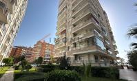AL-2341, 8th-Floor Seafront Sea View: Furnished 135 m² 2+1 with Two Balconies, Tennis Court and Sauna, Mahmutlar
